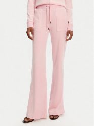 Juicy Couture Spodnie dresowe Layla JCSEBJ001 Różowy Flared Leg. Czerwone spodnie dresowe damskie Juicy Couture, bez wzorów, z dresówki. Za 269.99 zł.