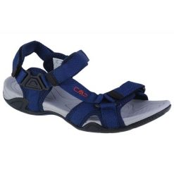 Sandały CMP Hamal Hiking Sandal 38Q9957-M919 niebieskie. Niebieskie sandały męskie na lato, bez wzorów, z materiału, bez zapięcia. W wyprzedaży za 260.83 zł.