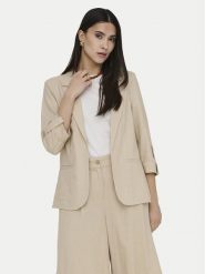 ONLY Marynarka Goa 15363727 Beżowy Regular Fit. Brązowe marynarki i żakiety damskie ONLY, bez wzorów, z wiskozy, bez kołnierzyka, bez ramiączek. Za 179.99 zł.