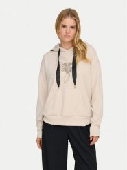 ONLY Bluza Fancy 15370578 Beżowy Regular Fit. Brązowe bluzy damskie ONLY, xl, bez wzorów, z syntetyku, bez ramiączek, bez kaptura. Za 229.99 zł.