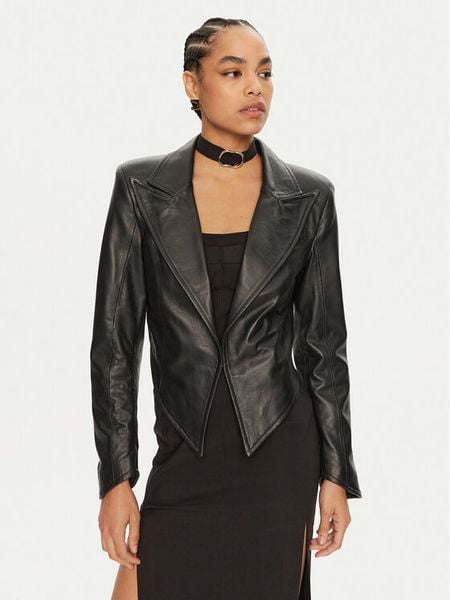 Babylon Kurtka skórzana S0250B Czarny Regular Fit. Czarne kurtki damskie Babylon, s, bez wzorów, ze skóry, bez kaptura. Za 1,289.00 zł.