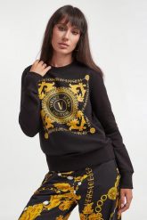 Bluza damska crewneck VERSACE JEANS COUTURE. Bluzy damskie Versace Jeans Couture, xs, bez wzorów, z jeansu, bez ramiączek, bez kaptura. W wyprzedaży za 1,084.30 zł.