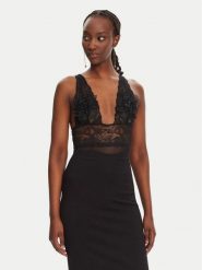 Elisabetta Franchi Body BO03452E2 110 Czarny Regular Fit. Czarne body Elisabetta Franchi, bez wzorów, z syntetyku. Za 819.99 zł.