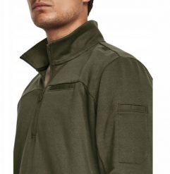 Bluza z zamkiem 1/2 Under Armour Tac Rival Job Fleece - marine green/marine green. Zielone bluzy męskie Under Armour, m, bez wzorów, marine, bez ramiączek, bez kaptura. Za 292.99 zł.