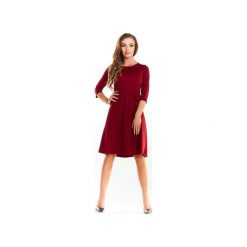 Sukienka mini N018 bordo. Czerwone sukienki damskie Awama, l, bez wzorów, z poliesteru, bez kołnierzyka, bez ramiączek, mini. Za 118.15 zł.