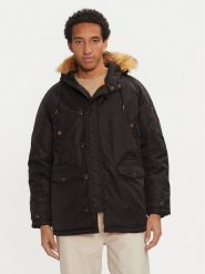 Guess Parka M4BL22 WG932 Czarny Regular Fit. Czarne parki męskie Guess, m, z aplikacjami, z syntetyku, bez kołnierzyka, bez kaptura. Za 659.99 zł.