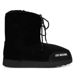 Śniegowce LOVE MOSCHINO. Czarne śniegowce damskie Love Moschino, bez zapięcia. Za 709.99 zł.