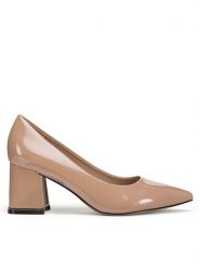 Clara Barson Czółenka WFA3047-1 Beżowy. Brązowe czółenka damskie Clara Barson, bez wzorów, ze skóry, bez obcasa, bez zapięcia. Za 119.99 zł.