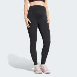 Legginsy ciążowe Optime Essentials Workout Full Length. Czarne bielizna sportowa damska Adidas, bez wzorów. Za 219.00 zł.