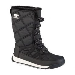 Buty Sorel Whitney Ii Plus Tall Lace Wp 2088261010 czarne. Czarne śniegowce damskie z gumy, bez zapięcia. Za 716.17 zł.