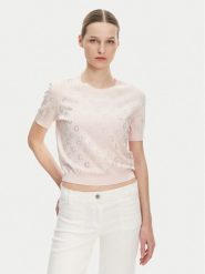 Guess Sweter W5GR05 Z3D60 Różowy Regular Fit. Czerwone swetry nierozpinane damskie Guess, l, z aplikacjami, z wiskozy, bez kołnierzyka, bez ramiączek. Za 249.99 zł.