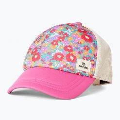 Czapka z daszkiem damska Rip Curl Mixed Yardage Trucker. Czerwone czapki damskie Rip Curl, na lato, bez wzorów, z materiału, klasyczne. Za 109.99 zł.