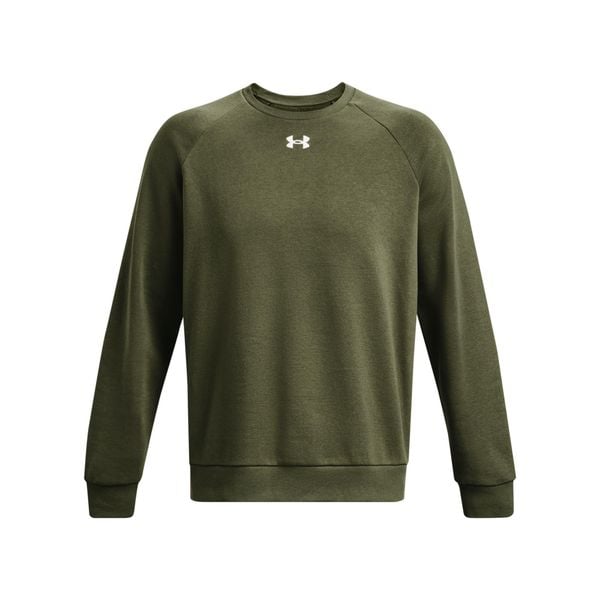 Bluza Under Armour Rival Fleece Crew. Zielone bluzy męskie Under Armour, m, bez wzorów, bez ramiączek, bez kaptura. Za 332.00 zł.