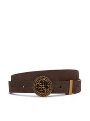 Guess Pasek W5BZ11 L0491 Brązowy ciemny. Brązowe paski damskie Guess, z aplikacjami, ze skóry. Za 234.99 zł.