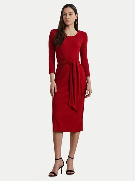 LAUREN RALPH LAUREN Sukienka codzienna 200973598002 Czerwony Slim Fit. Czerwone sukienki damskie Lauren Ralph Lauren, na co dzień, xl, bez wzorów, bez kołnierzyka, bez ramiączek, proste. Za 629.99 zł.