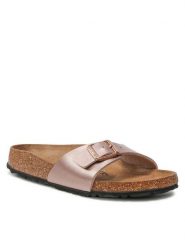 Birkenstock Klapki Madrid Bs 1023927 Różowy. Czerwone klapki damskie Birkenstock, bez wzorów, ze skóry, bez obcasa, bez zapięcia. Za 299.00 zł.