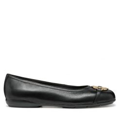 Baleriny Geox. Czarne balerinki damskie Geox, bez wzorów, bez obcasa, bez zapięcia. Za 289.99 zł.