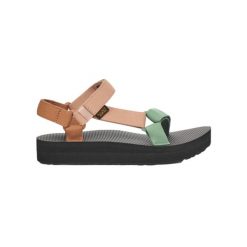 Sandały damskie Teva Midform Universal. Czerwone sandały damskie Teva, bez wzorów, bez obcasa, bez zapięcia. Za 226.99 zł.