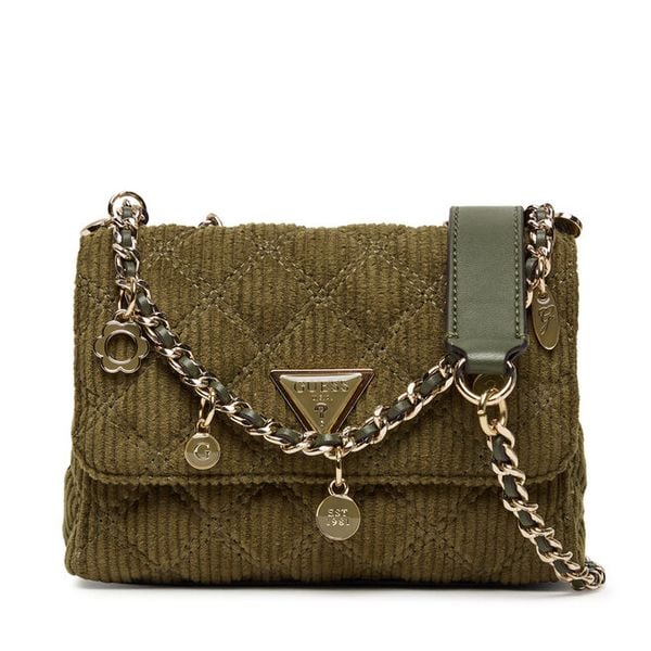 Torebka Guess. Zielone torebki do ręki damskie Guess, z aplikacjami, bez dodatków. Za 339.99 zł.