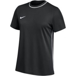 Damska koszulka piłkarska Nike Dri-FIT Park 26. Czarne bluzki damskie Nike, bez wzorów, z poliesteru, sportowe, bez kołnierzyka, bez ramiączek. Za 66.99 zł.