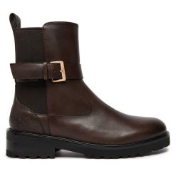 Botki JOOP!. Brązowe botki damskie JOOP!, bez wzorów, bez obcasa, na płaskiej podeszwie, bez zapięcia. Za 839.99 zł.