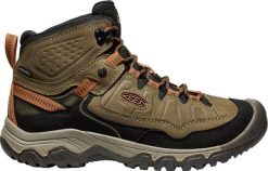 Buty trekkingowe TARGHEE IV MID WP M Keen. Brązowe trekkingi męskie Keen, z materiału, bez zapięcia. Za 863.15 zł.