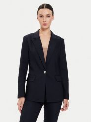 Morgan Marynarka 241-VTACA.F Granatowy Regular Fit. Niebieskie marynarki i żakiety damskie Morgan, bez wzorów, z syntetyku, bez kołnierzyka, bez ramiączek. Za 399.99 zł.