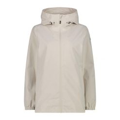 Kurtka przeciwdeszczowa damska CMP Verge Jacket Fix Hood. Białe kurtki sportowe damskie CMP, xs, bez wzorów, bez ramiączek, bez kaptura, trekkingowe. Za 235.99 zł.