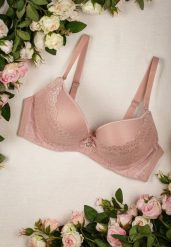 Różowy Biustonosz z Koronkowymi Wstawkami i Efektem Push Up Sellish. Czerwone biustonosze Renee, bez wzorów, z koronki. Za 34.99 zł.
