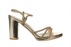 Sandały Bayla-187 587-1705 Gold 187235, Złoty, Skóra ekologiczna - 37. Żółte sandały damskie Bayla, z aplikacjami, z materiału, bez obcasa, na obcasie, bez zapięcia. W wyprzedaży za 224.10 zł.
