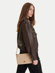 PINKO Torebka Flat Classic AI 25-26 PCPL 100455 A0F1 Beżowy. Brązowe torebki do ręki damskie Pinko, bez wzorów, ze skóry, bez dodatków. Za 679.99 zł.