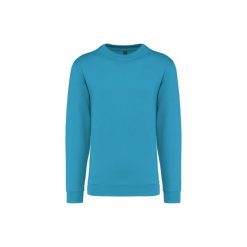 Bluza z okrągłym dekoltem Kariban. Niebieskie bluzy damskie KARIBAN, xl, bez wzorów, z bawełny, casualowe, bez ramiączek, bez kaptura. Za 104.50 zł.