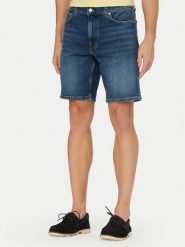 Tommy Hilfiger Szorty jeansowe Denton MW0MW42558 Granatowy Straight Leg. Niebieskie szorty męskie Tommy Hilfiger, bez wzorów, z bawełny. Za 369.99 zł.