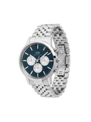 Daniel Wellington Zegarek Iconic Chronograph DW00100874 Srebrny. Szare, analogowe zegarki męskie Daniel Wellington, bez wzorów, srebrne. Za 1,259.00 zł.