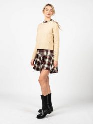Pepe Jeans Sweter "Bonnie" | PL701906 | Bonnie | Kobieta | Piaskowy. Swetry nierozpinane damskie Pepe Jeans, xs, bez wzorów, z dzianiny, bez kołnierzyka, bez ramiączek. W wyprzedaży za 169.00 zł.