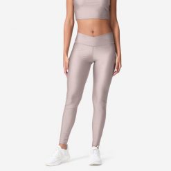 Legginsy fitness damskie Domyos. Szare legginsy damskie DOMYOS, bez wzorów, z materiału. Za 69.99 zł.