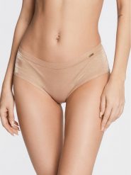 Gossard Bokserki Glossies 6274 Beżowy. Brązowe majtki damskie Gossard, z syntetyku. Za 59.99 zł.
