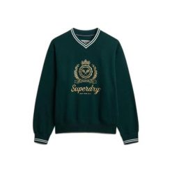 Bluza damska Superdry Country Club Loose. Zielone bluzy damskie Superdry, bez wzorów, bez ramiączek, bez kaptura. Za 325.75 zł.