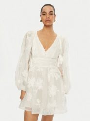 Bardot Sukienka koktajlowa 58475DB5 Écru Regular Fit. Sukienki damskie Bardot, bez wzorów, z syntetyku, wizytowe, bez kołnierzyka, bez ramiączek. Za 409.99 zł.