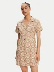 Roxy Sukienka koszulowa Happy Shiny Girls ERJWD03881 Brązowy. Brązowe sukienki damskie Roxy, m, bez wzorów, z bawełny, bez kołnierzyka, bez ramiączek, koszulowe. Za 239.99 zł.