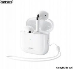 Słuchawki Remax Słuchawki Bluetooth REMAX TWS W6 WHITE BT 5.3. Białe słuchawki bezprzewodowe REMAX. Za 86.41 zł.