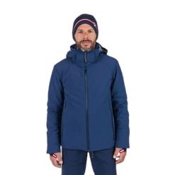 Kurtka narciarska Rossignol Cieloalto. Niebieskie kurtki sportowe męskie Rossignol, na zimę, m, bez wzorów, z materiału, z kapturem, narciarskie, primaloft. Za 1,499.00 zł.