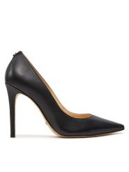 Guess Szpilki Gabben FLTGAB LEA08 Czarny. Czarne szpilki damskie Guess, z aplikacjami, ze skóry, bez obcasa, na szpilce, bez zapięcia. Za 489.99 zł.