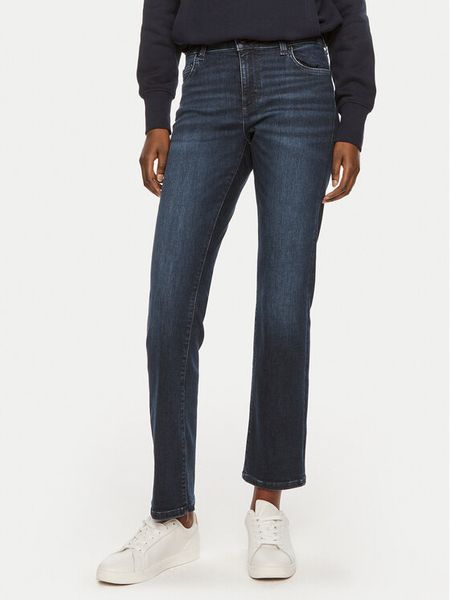 Mustang Jeansy Crosby 1013593 Granatowy Straight Fit. Niebieskie jeansy damskie Mustang, bez wzorów, z bawełny. Za 349.99 zł.