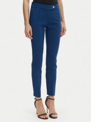 Rinascimento Spodnie materiałowe CFC0128638003 Niebieski Slim Fit. Niebieskie spodnie materiałowe damskie Rinascimento, bez wzorów, z materiału. Za 399.99 zł.