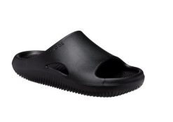 Klapki męskie Crocs Mellow Slide. Czarne klapki męskie Crocs, bez wzorów, z materiału, bez zapięcia. Za 199.99 zł.