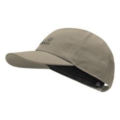 Czapka z daszkiem Jack Wolfskin. Brązowe czapki damskie Jack Wolfskin, bez wzorów, z materiału. Za 109.99 zł.
