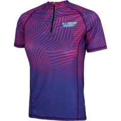 Koszulka biegowa damska z zamkiem i krótkim rękawem EXTREME HOBBY CALEIDOSCOPE. Niebieskie bluzki damskie EXTREME HOBBY, xs, bez wzorów, z elastanu, sportowe, bez kołnierzyka, bez ramiączek. Za 169.00 zł.