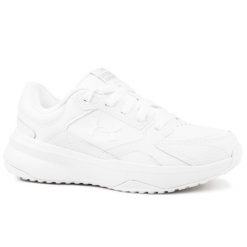 Buty damskie sportowe na trening Under Armour UA W Edge Leather. Białe obuwie sportowe damskie Under Armour, bez wzorów, bez zapięcia, na fitness i siłownię. Za 169.99 zł.