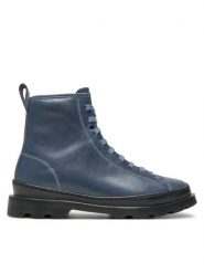 Camper Botki Brutus K400325-049 Niebieski. Niebieskie botki damskie Camper, bez wzorów, ze skóry, bez obcasa, na płaskiej podeszwie, bez zapięcia. Za 679.99 zł.